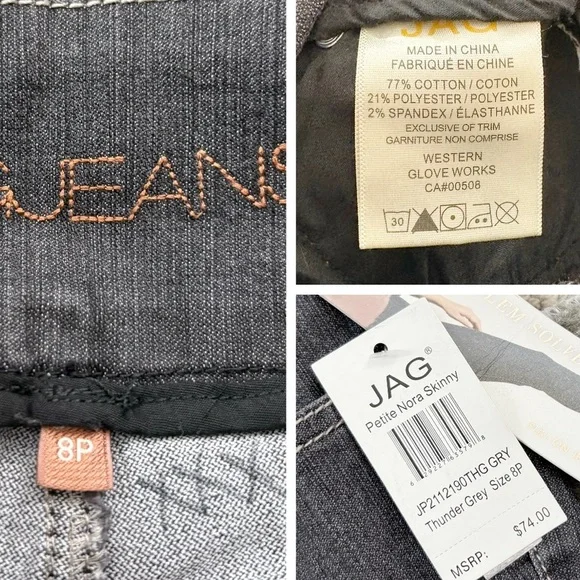 NWT Jag Jeans Petite Nora Skinny Jeans - Picture 5 of 12